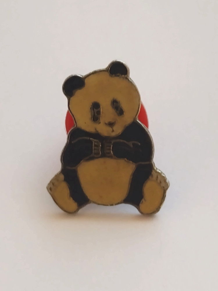 Panda Bear Sitting Small Tack Pin