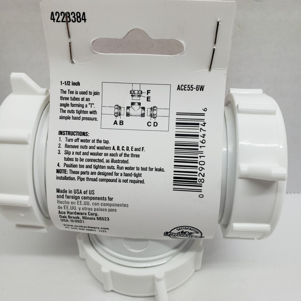 ACE Tee 1-1/2" Kitchen & Bathroom #4223384