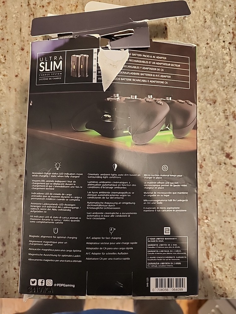 PDP Gaming Ultra Slim Charging System for 2 Xbox One Controllers
