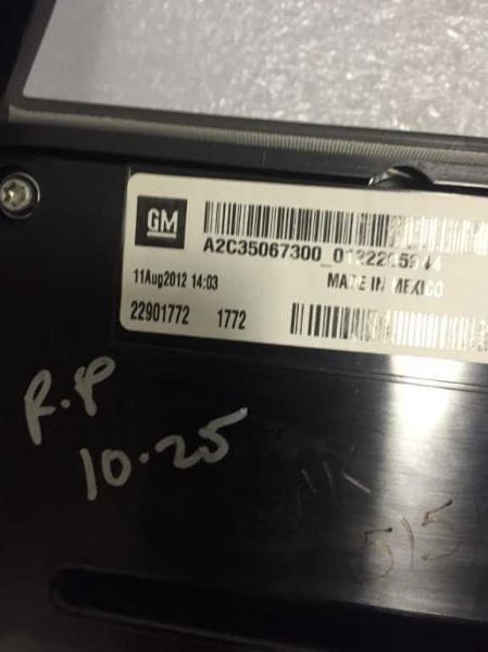 2012-2015 VOLT RADIO CONTROL PANEL NEW OEM 779