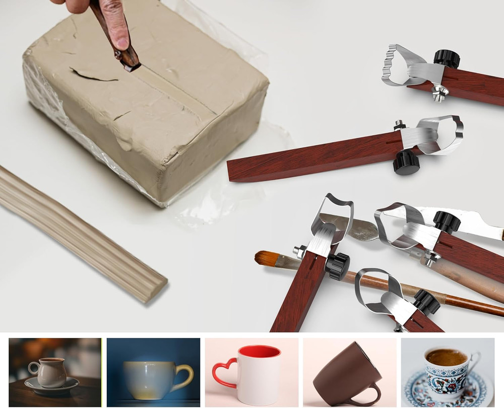 5 Pcs Pottery Handle Making Tool Carving Tools Sculpture Scraper Clay Extruder