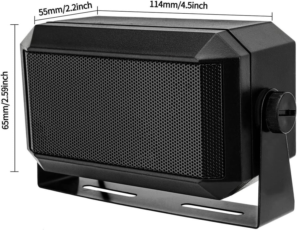 NEW External Communications Speaker 8 Ohms 4.5" with 6ft Cable & Mount Bracket