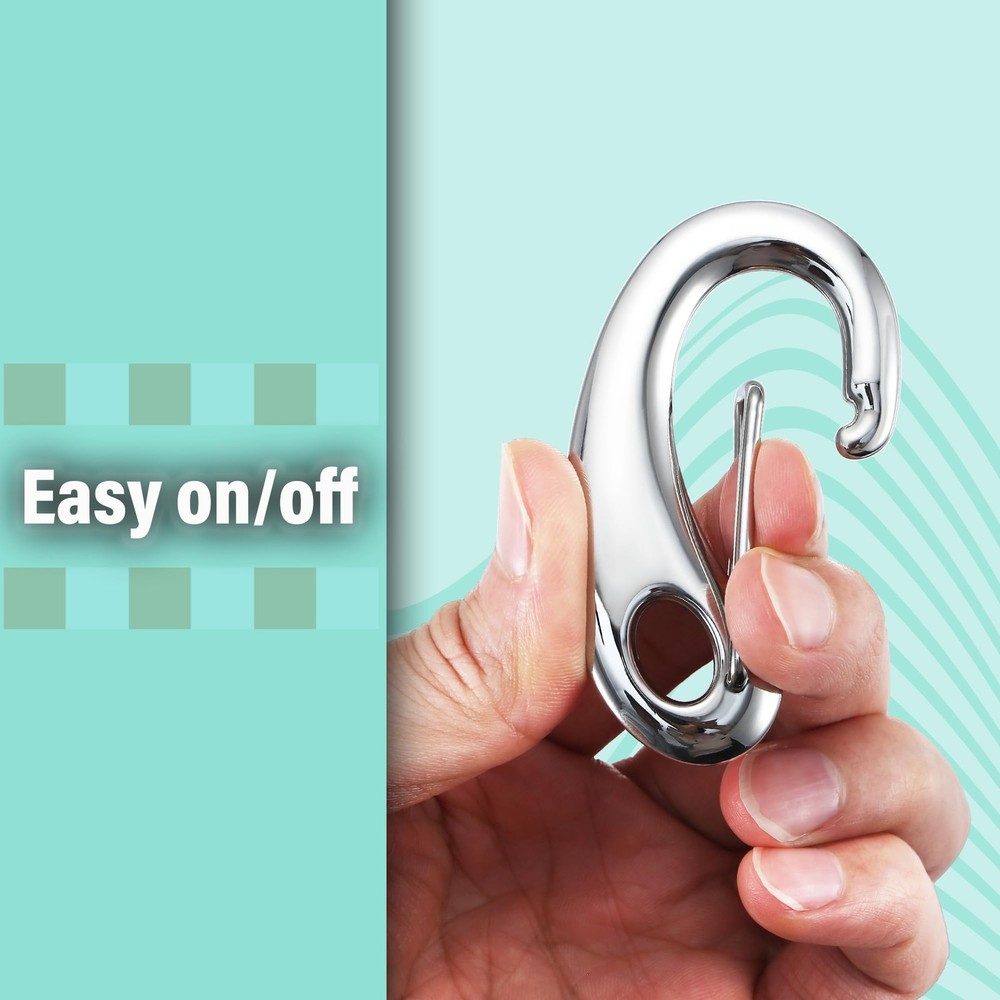 Pet Tag Quick Clip/Spring-Load Hook Combo for Pet ID Tags - 2 Standard