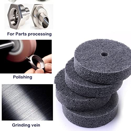 5pcs 3 Inch Fiber Buffing Wheel, Deburring Wheels Quick Changed Replacement