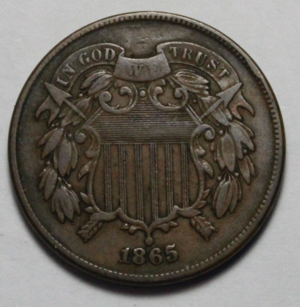 1865 2 Cent Piece LW470