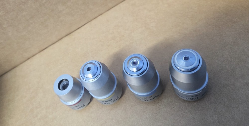 MOTIC MICROSCOPE OBJECTIVES LENS 4 X 10 X 40 X 100 X (INV06-BIND001B)