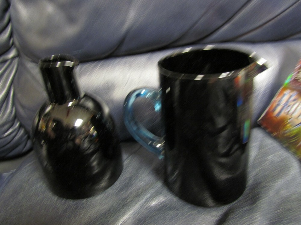 Blue SASAKI Crystal Decanter and Pitcher