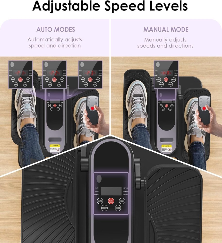 Quiet Mini Elliptical Leg Exerciser - Remote-Controlled for Comfortable Workouts