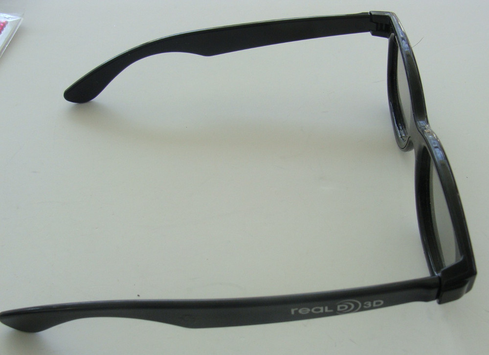 Real D Passive 3D Glasses Black Unisex Lightweight