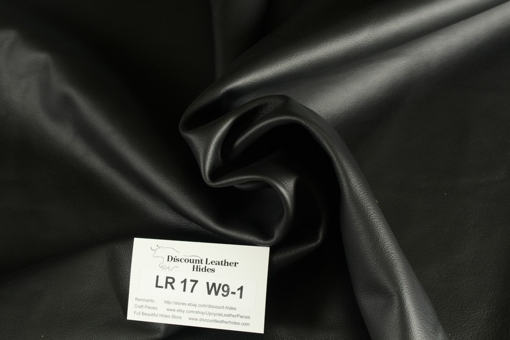 BEAUTIFUL BLACK LEATHER SMOOTH GRAIN ZE 25