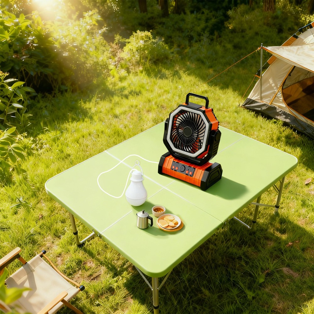 20000mAh Camping Fan Combo - USB LED Light & LED Emergency Light