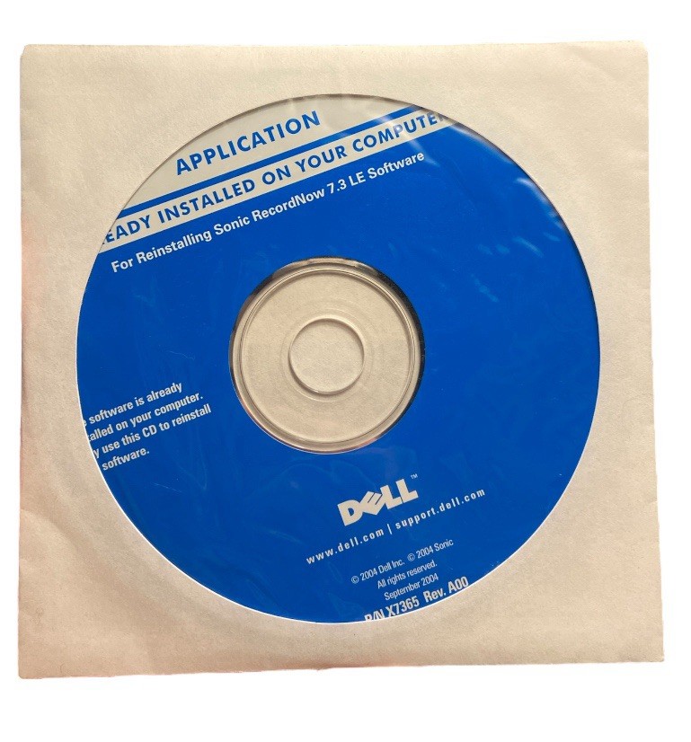 SEALED Sonic RecordNow 7.3 LE Installation CD Disk Microsoft Windows Dell PC