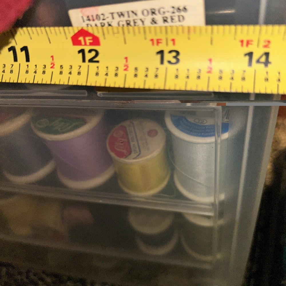 Sewing Thread Dual Case Storage Set Clear Organizer 2 Sided with Thread