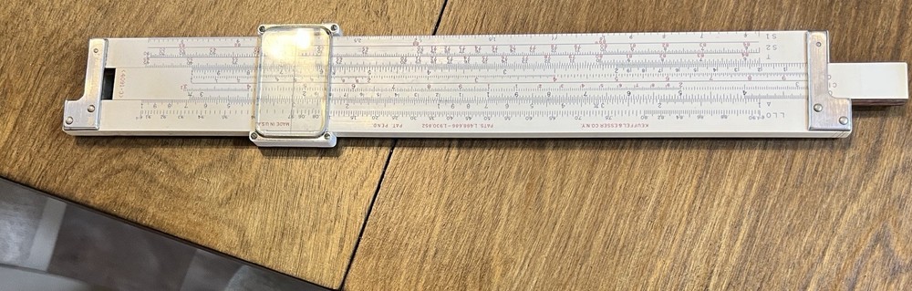 Vintage Keuffel & Essler Slide Ruler Leather Case
