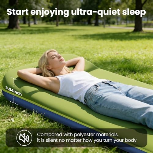 TEKIK Memory Foam Camping Pad, Ultra-Thick Foam Sleeping Pad for Camping with