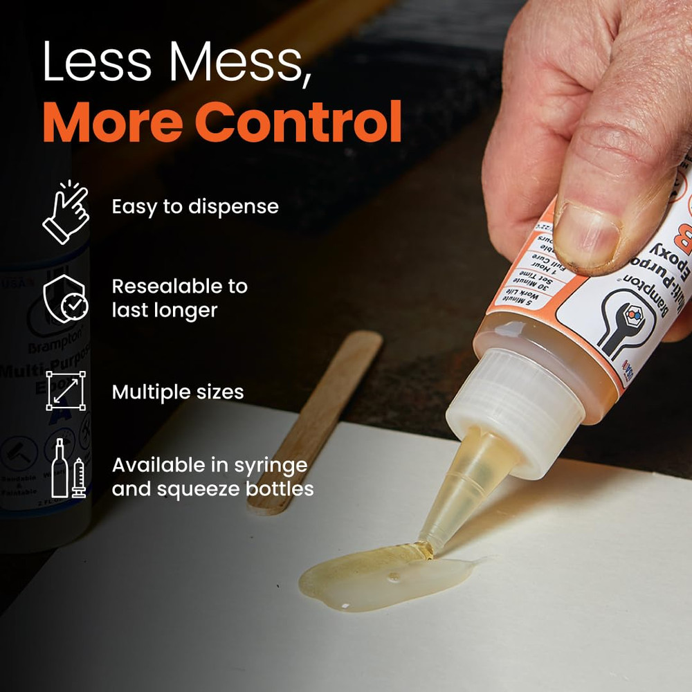 Multi-Purpose Epoxy, Quick 30-Minute Set, Waterproof 2-Part Epoxy Glue Kit