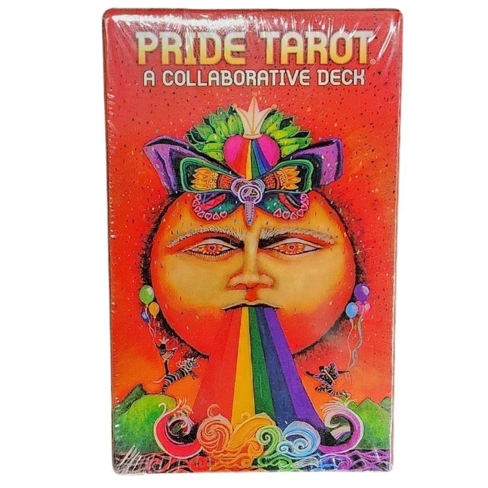 Pride Tarot A Collaborative Deck Rainbow Sun Face Art Tarot Divination Cards
