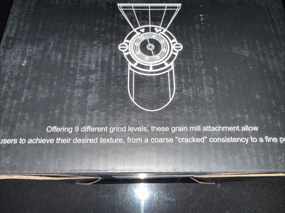 Grain Mill Attachment Metal Silver Accessory Kitchen Aid Mixer Compatible