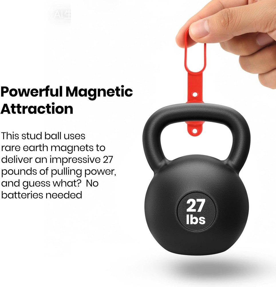 (2-Pack) Magnetic Stud Finder - 27 Lbs of Pull Power Stud Ball, Detects Nails,