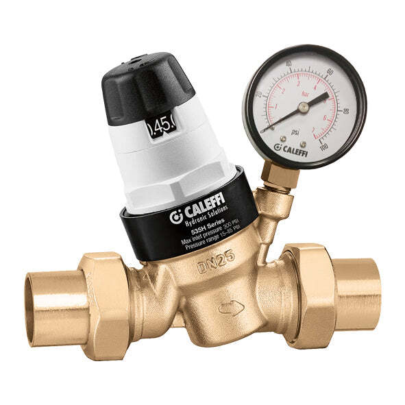 Caleffi 535351HA PresCal™ 3/4" Pressure Reducing Valve, w/ Gauge, Pre-Adjustable