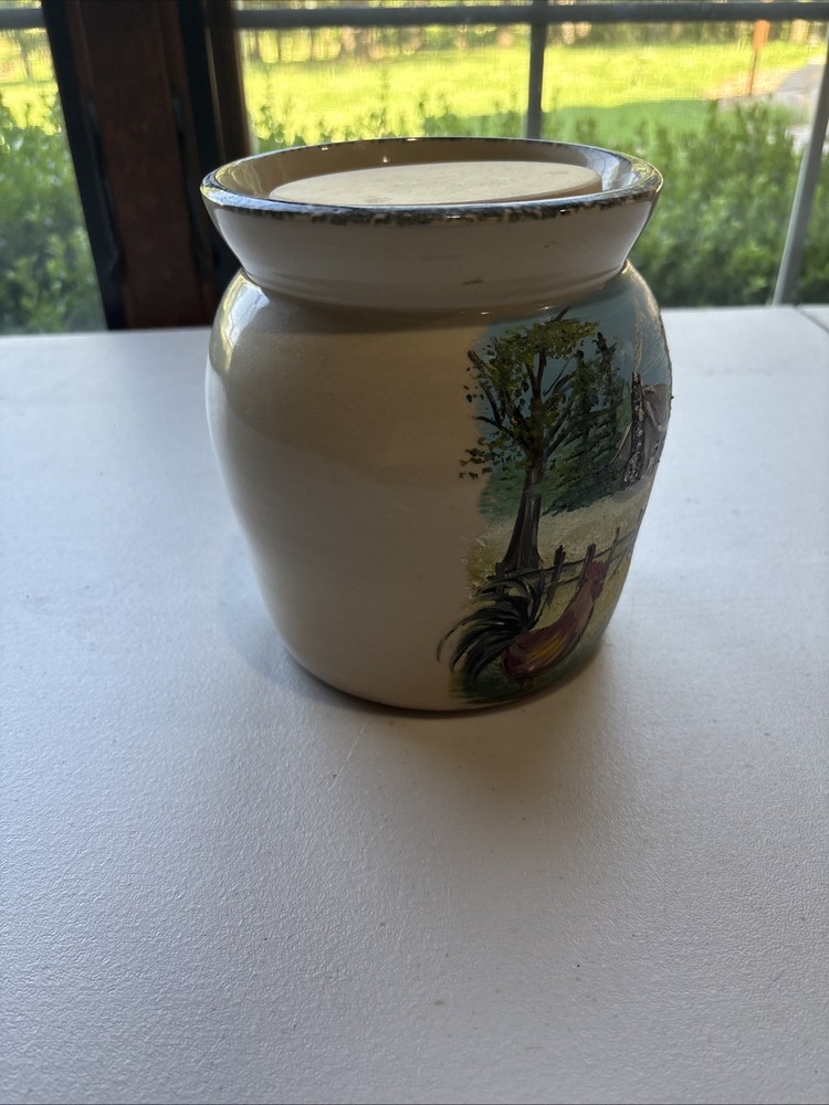 Hand Painted John Deere Canister Ceramic