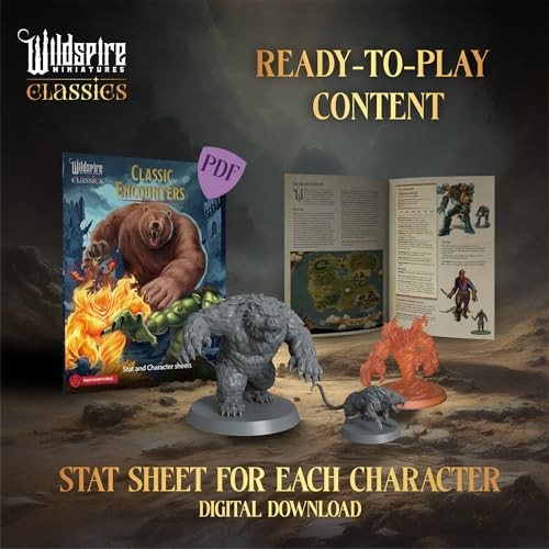 Classic Encounters - Essential Set - 65 Iconic DND Miniatures Bulk Monsters,