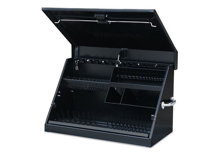 Montezuma ME300B 30" x 15" Triangle Toolbox, Steel, Black