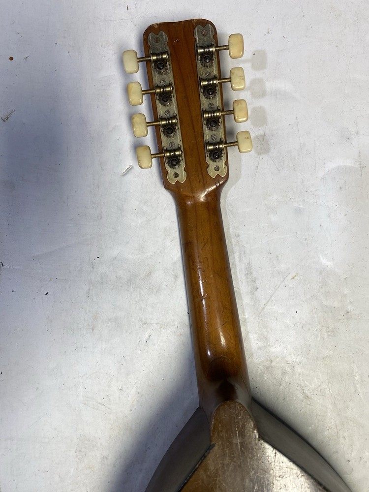 Vintage Mandolin Unbranded Unknown Missing String As Is No Crack Solid