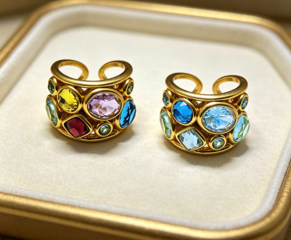 Julie Vos Kaleidoscope Statement Ring  Size 7