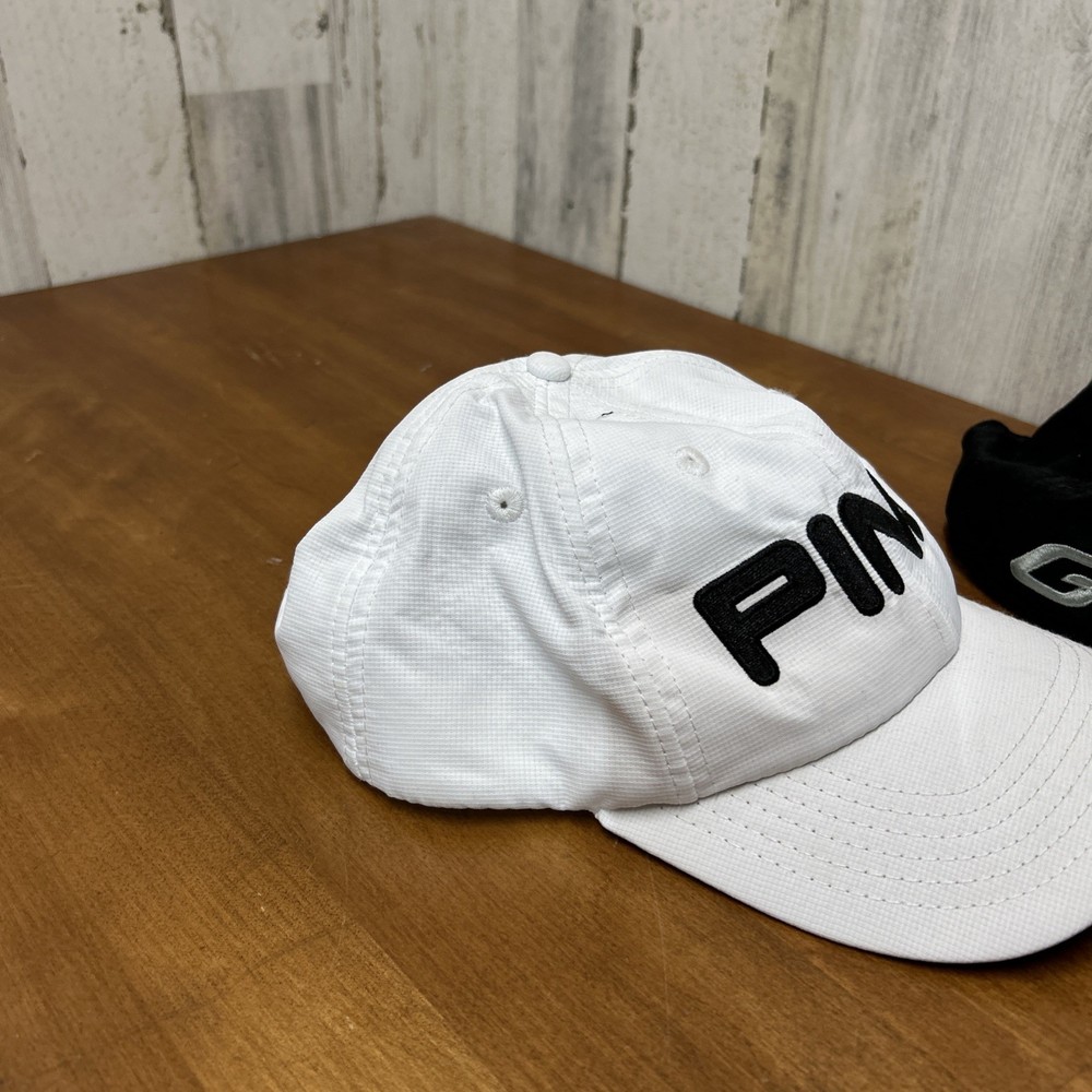 PING Golf Hat/Cap G20 Anser i20 Adjustable Strapback Black And Plain White Hat