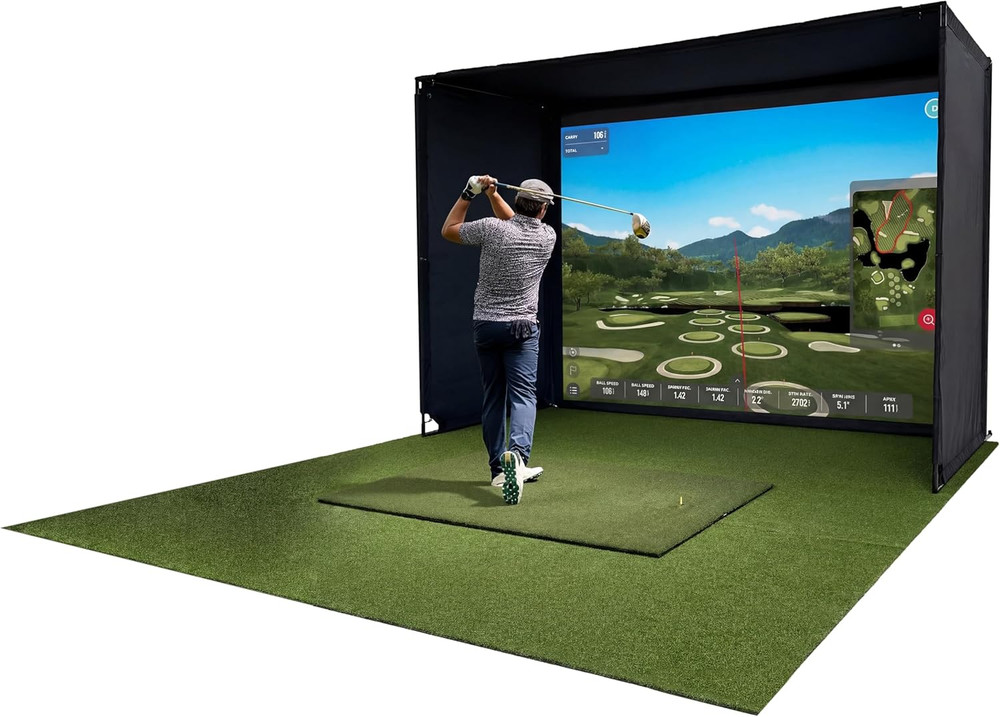 Golf Simulator Enclosure Kit – 10X8 Ft – Complete Frame + Enclosure + HD Impact