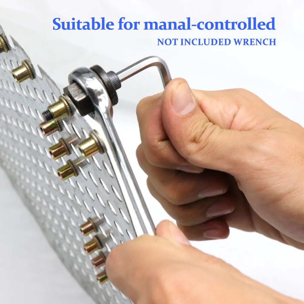 Hand Rivet Nut Gun,Head Nuts Simple Installation Manual Riveter Rivnut Tool Kit