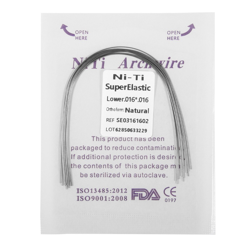 10Packs Dental Ortho Niti Natural Form Super Elastic Rectangular Arch Wire 100PC