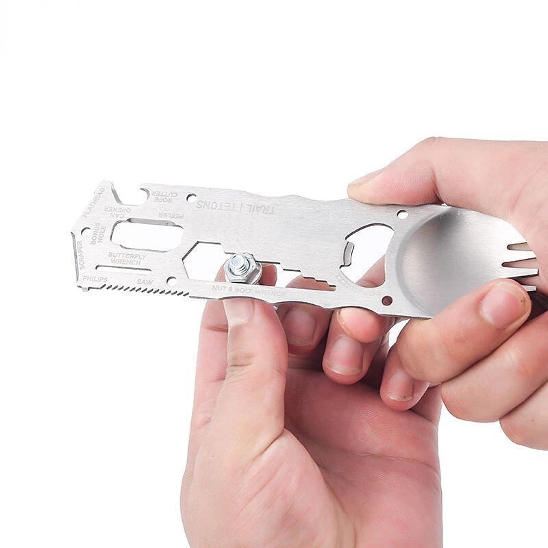 Spork Eating Tool Backpacking Travel Cycling Multi Function Purpose Spoon Fork