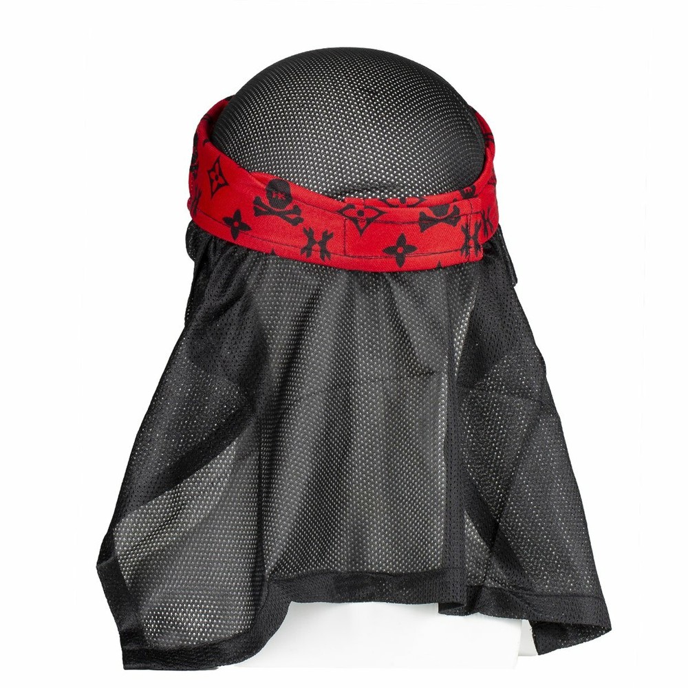 HK Army Paintball Airsoft Headwrap Monogram Red Black