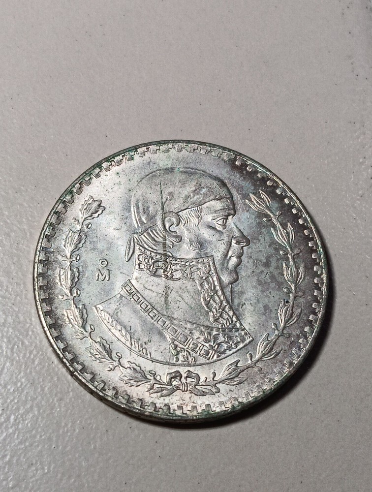 1961 Mexico 1 Peso Coin -  KM#459- Silver