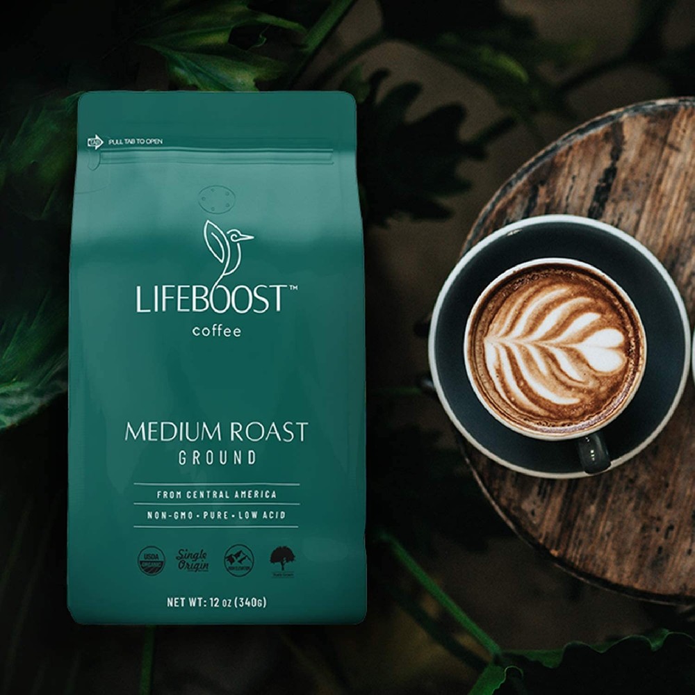 Lifeboost Coffee 3 Pack Medium Roast Ground Coffee - Low Acid Single Origin US