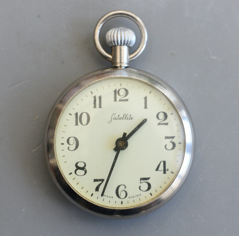 Vintage Satellite Made in Austria Pocket Watch Working