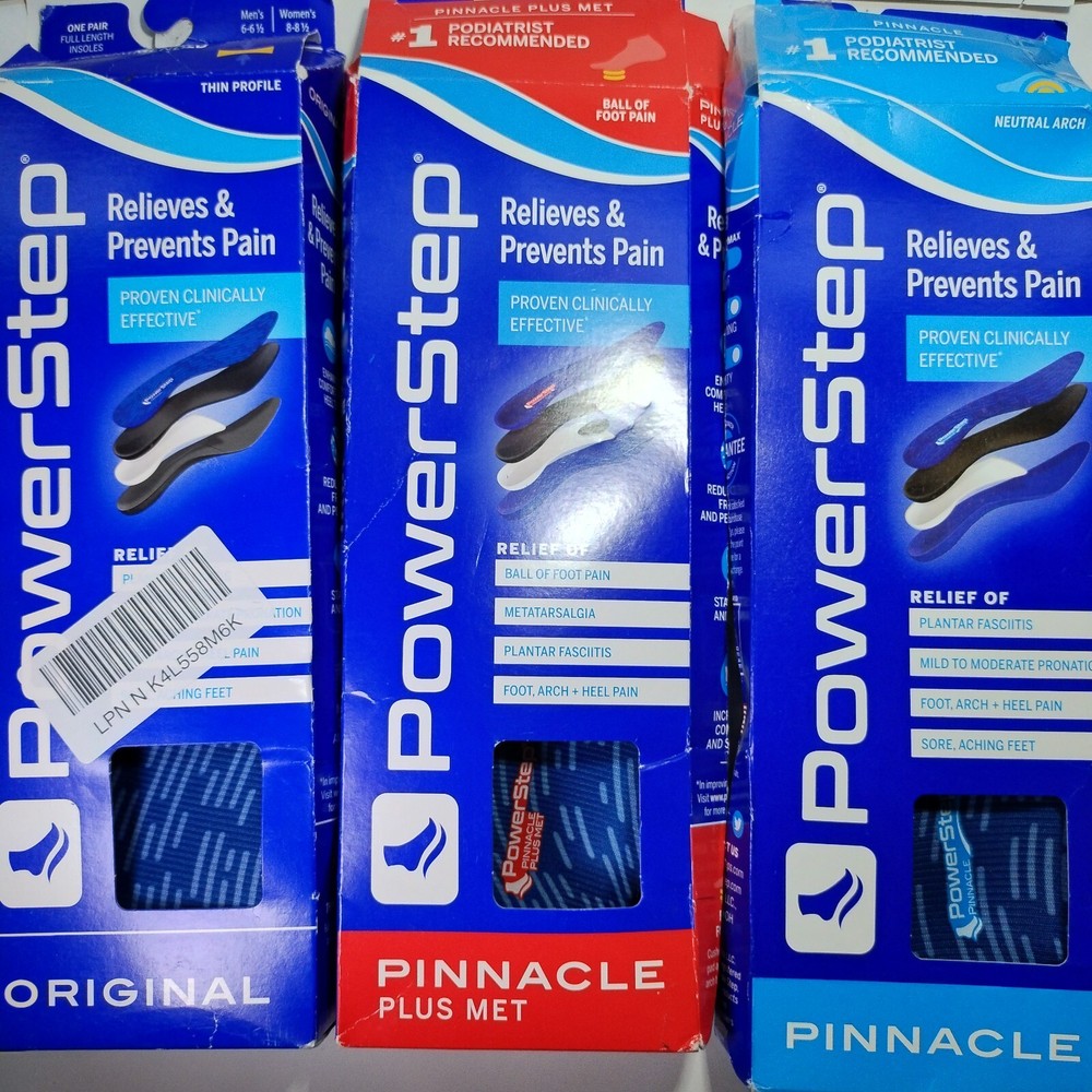 Powerstep Orthotics Arch Heel Support Insoles, Different Sizes & Models *READ