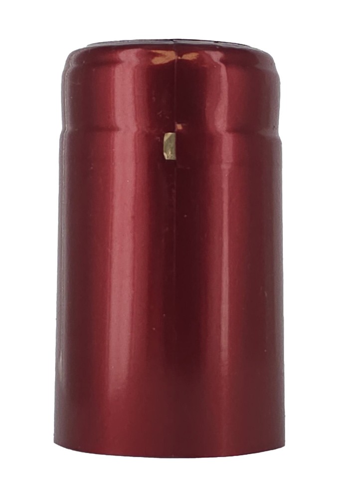 PVC Heat Shrink Capsules W/Tear Tabs-60 Count(Metallic Solid Ruby Red)