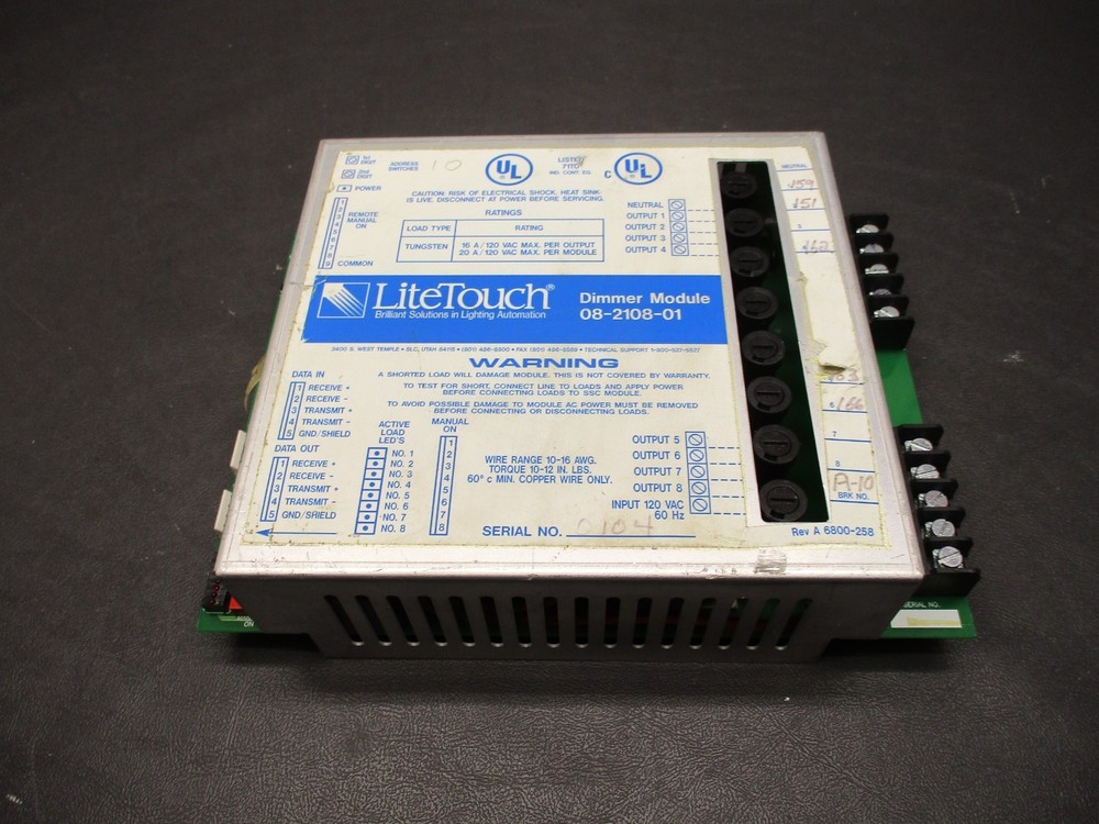 LiteTouch / Savant Dimmer Module Board 08-2108-01 120V