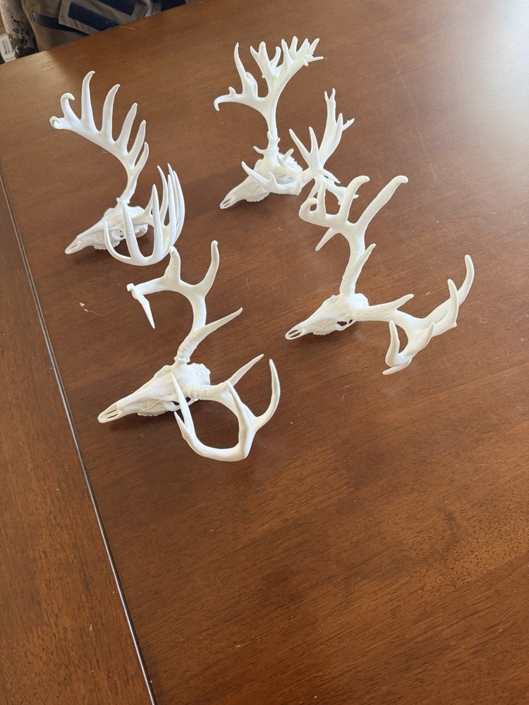 Set of 4 mini Decorative Deer Skull Antler