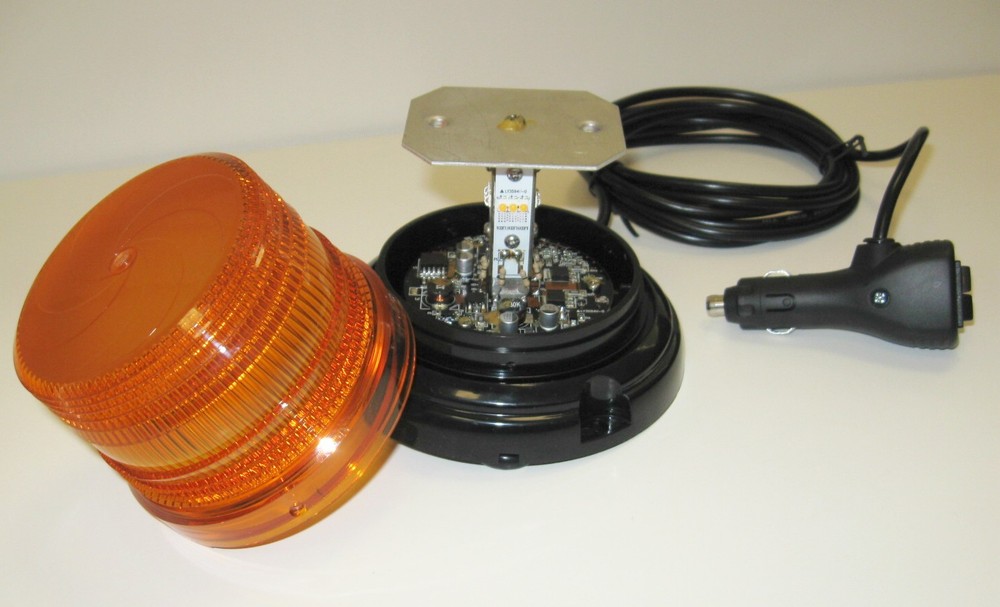 TOP WARNING LED BEACON - AMBER - MAGNETIC MT.