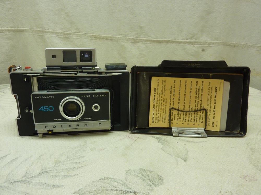 Vintage Polaroid 450 Automatic Land Camera with Manual