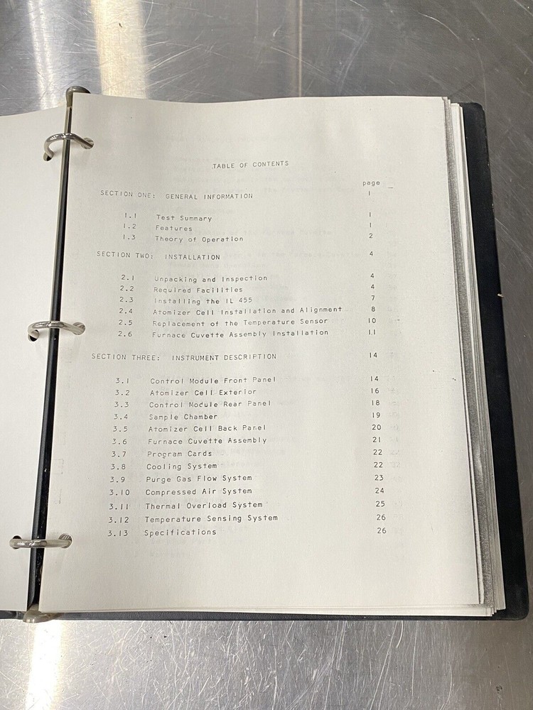 Instrumentation Lab IL 455 - Users Guide / Instruction Book