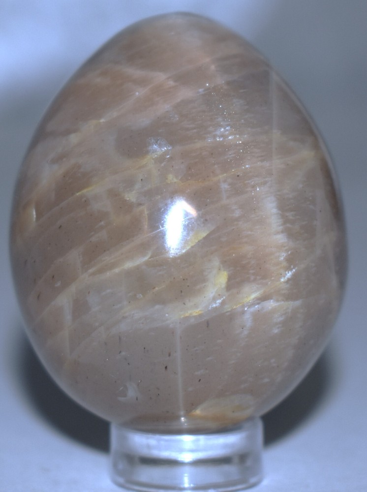 Beautiful Peach Moonstone Egg 1.75"/76 Grams