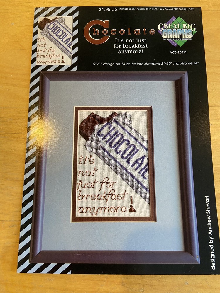 Vintage GREAT BIG GRAPHS  Chocolate Leaflet Not Just for Breakfast Anymore