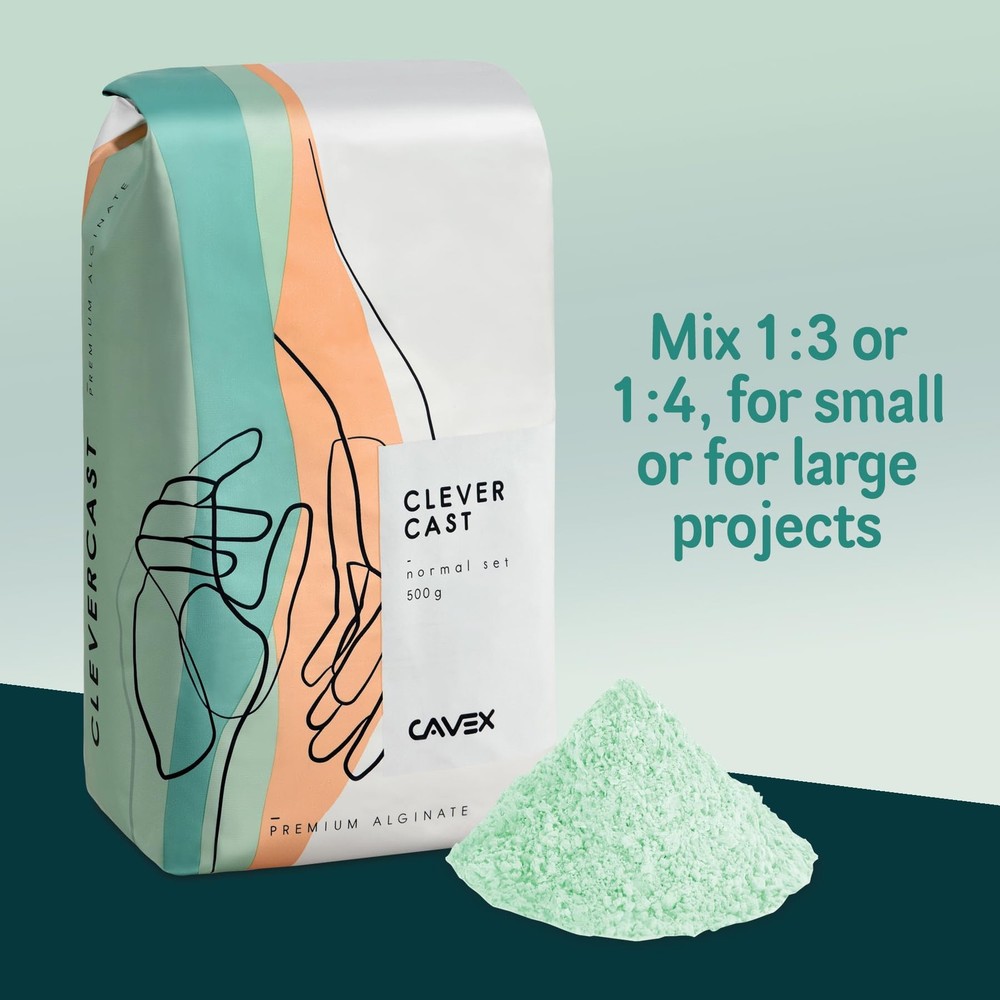 CleverCast Alginate Lifecast Molding Powder, Premium Impression Casting Mater...