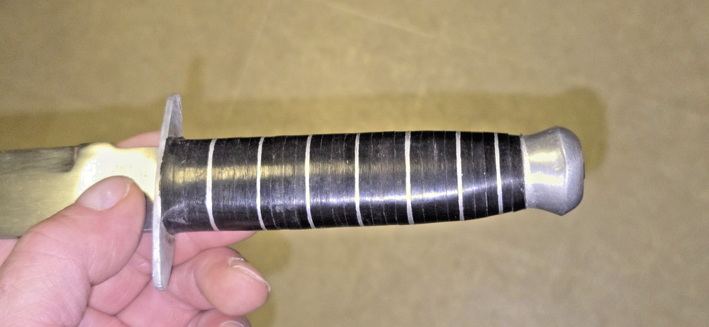 Vintage Fixed Blade Sheriffs Knife Japan with Sheath