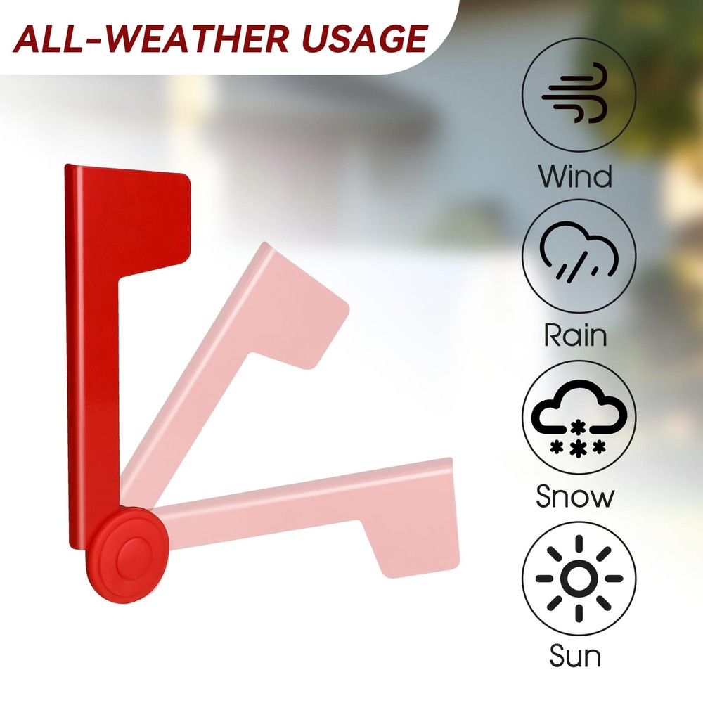 Mailbox Replacement Flag Kit Mailbox Red Flag Holder, Professional Mailbox Flag